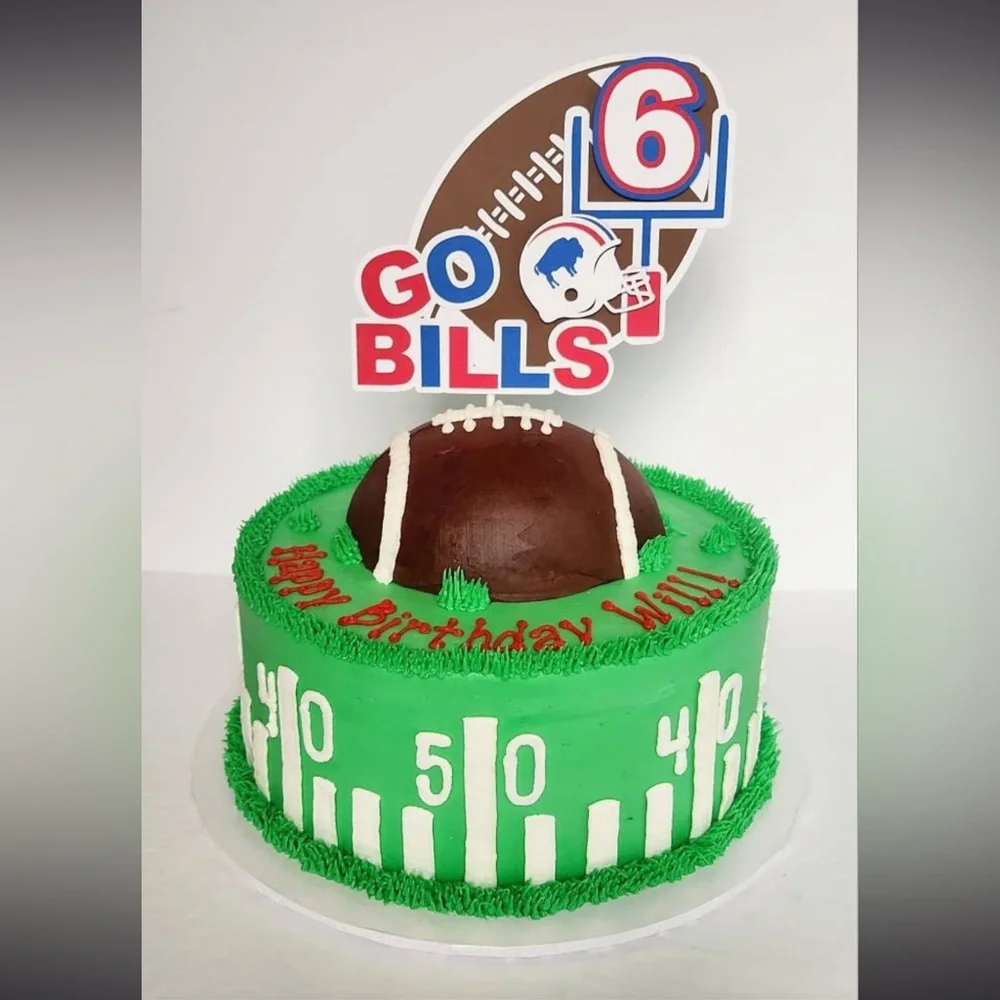 Buffalo Bills 4th Birthday Cake Topper